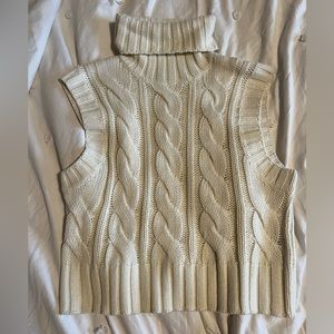 White fancy H&M sweater vest